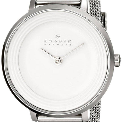 Skagen Ditte sølv Dial rustfrit stål Mesh armbånd SKW2211 kvinders ur