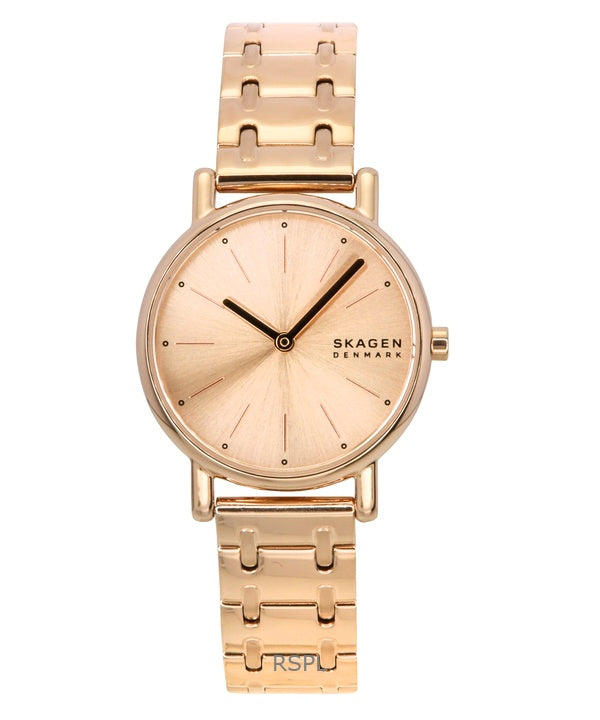 Skagen Signature Lille Rose Guld Tone Rustfrit Stål Rose Guld Urskive Quartz SKW3125 Dameur