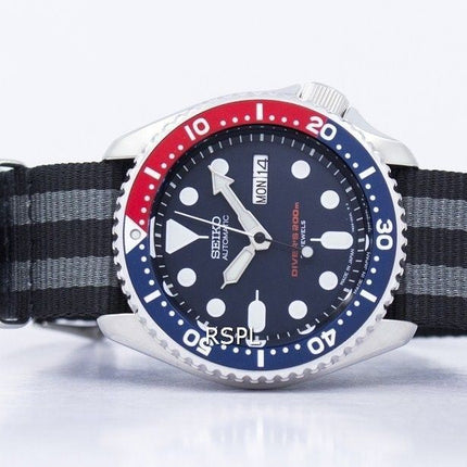 Seiko automatiske dykkerens NATO rem 200M SKX009J1-NATO1 Herreur