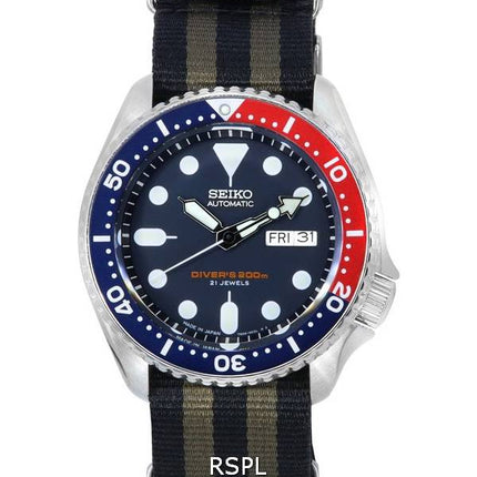 Seiko Blue Dial Automatic Diver's SKX009J1-var-NATO21 200M herreur