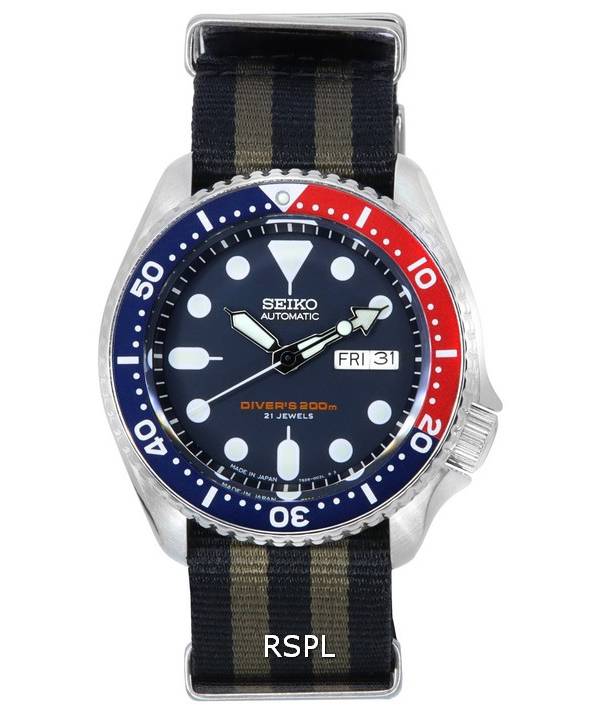 Seiko Blue Dial Automatic Diver's SKX009J1-var-NATO21 200M herreur