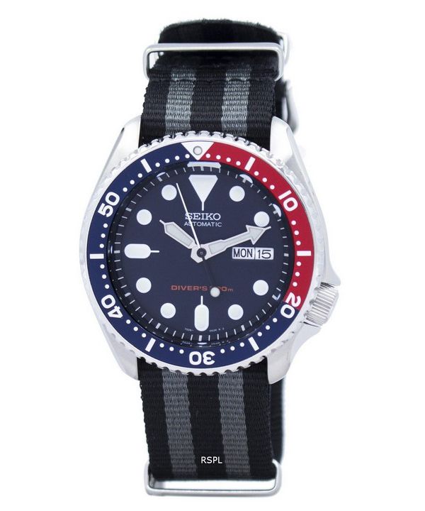 Seiko automatiske dykkerens 200M NATO rem SKX009K1-NATO1 Herreur