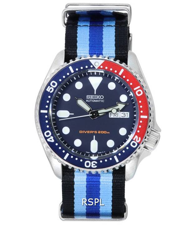 Seiko Blue Dial Automatic Diver's SKX009K1-var-NATO20 200M herreur