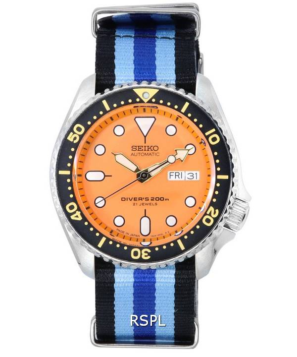 Seiko Orange Dial Automatic Diver's SKX011J1-var-NATO20 200M herreur