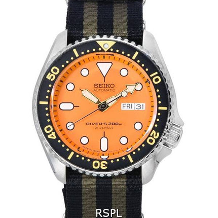 Seiko Orange Dial Automatic Diver's SKX011J1-var-NATO21 200M herreur