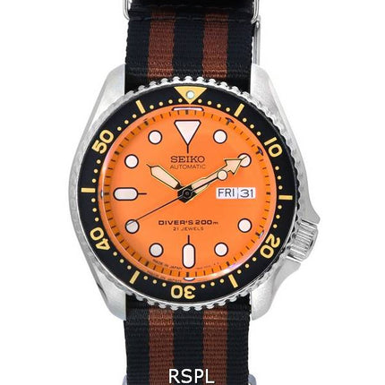 Seiko Orange Dial Automatic Diver's SKX011J1-var-NATO22 200M herreur