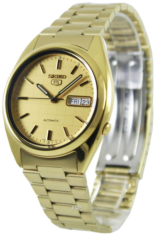 Seiko 5 automatiske Gold Dial SNXL72K1 SNXL72K Herreur