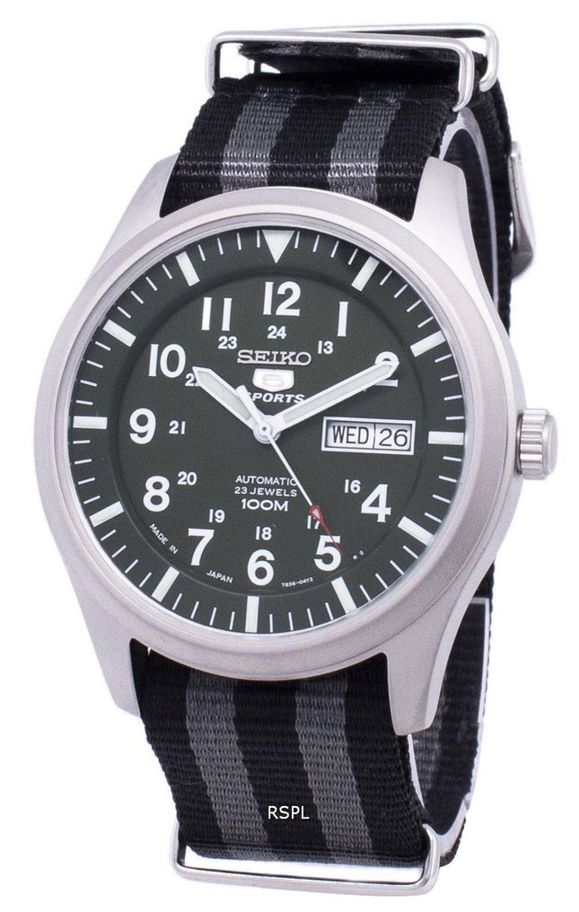 Seiko 5 sport automatisk Japan gjort Nato rem SNZG09J1-NATO1 Herreur