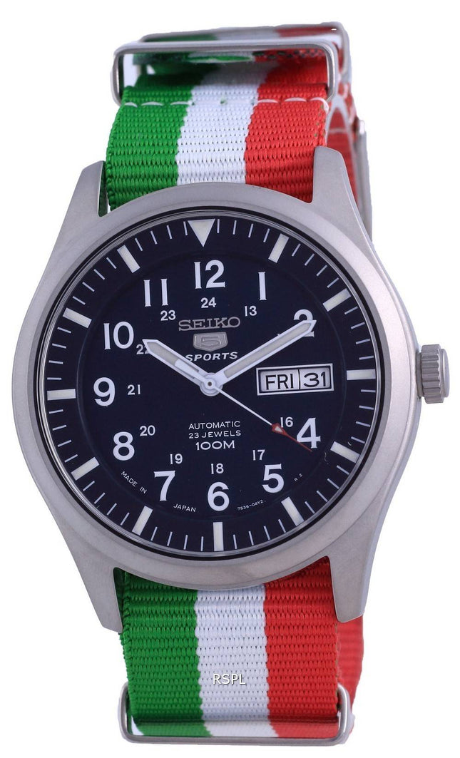 Seiko 5 Sports Automatic Polyester SNZG11J1-var-NATO23 100M Herreur