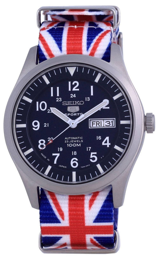 Seiko 5 Sports Automatic Polyester SNZG11J1-var-NATO28 100M Herreur