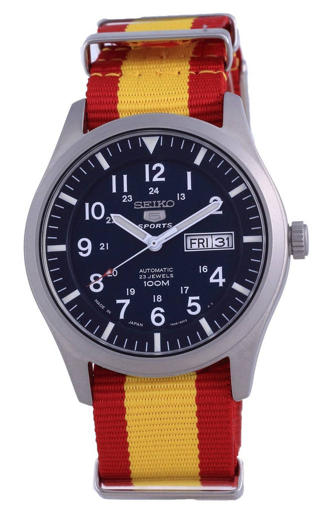 Seiko 5 Sports Automatic Polyester SNZG11J1-var-NATO29 100M Herreur