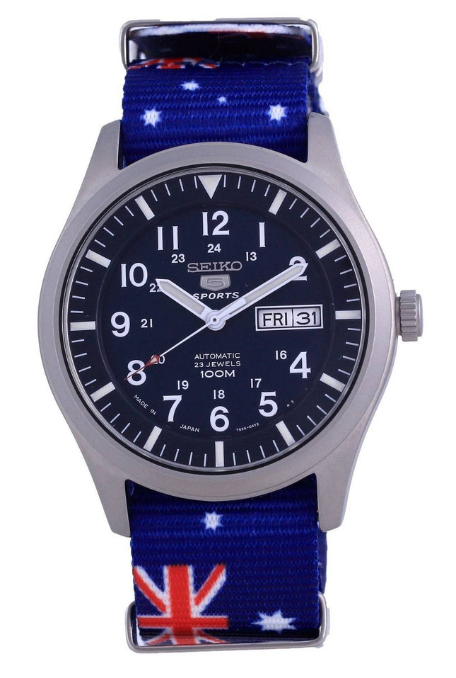 Seiko 5 Sports Automatic Polyester SNZG11J1-var-NATO30 100M Herreur