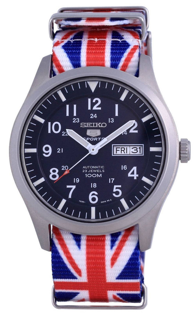 Seiko 5 Sports Automatic Polyester SNZG11K1-var-NATO28 100M Herreur