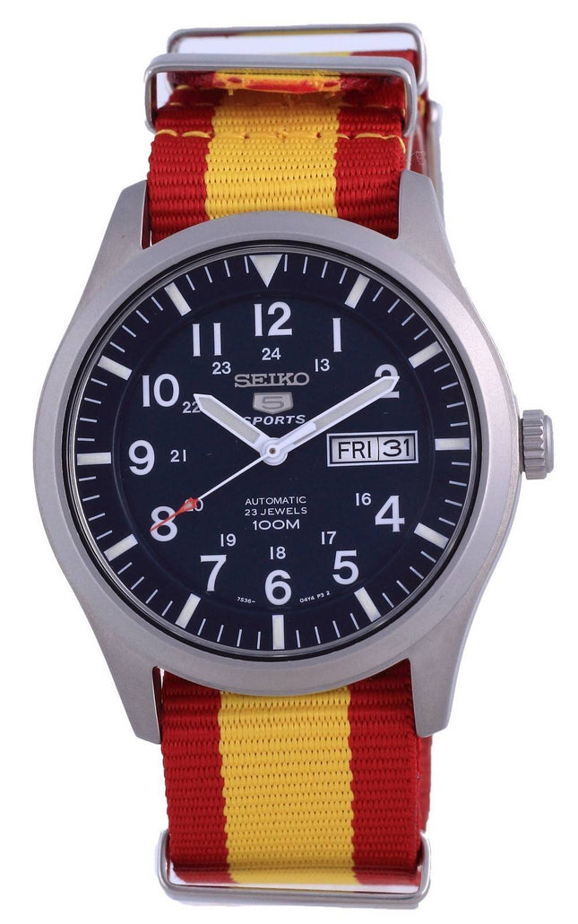 Seiko 5 Sports Automatic Polyester SNZG11K1-var-NATO29 100M Herreur