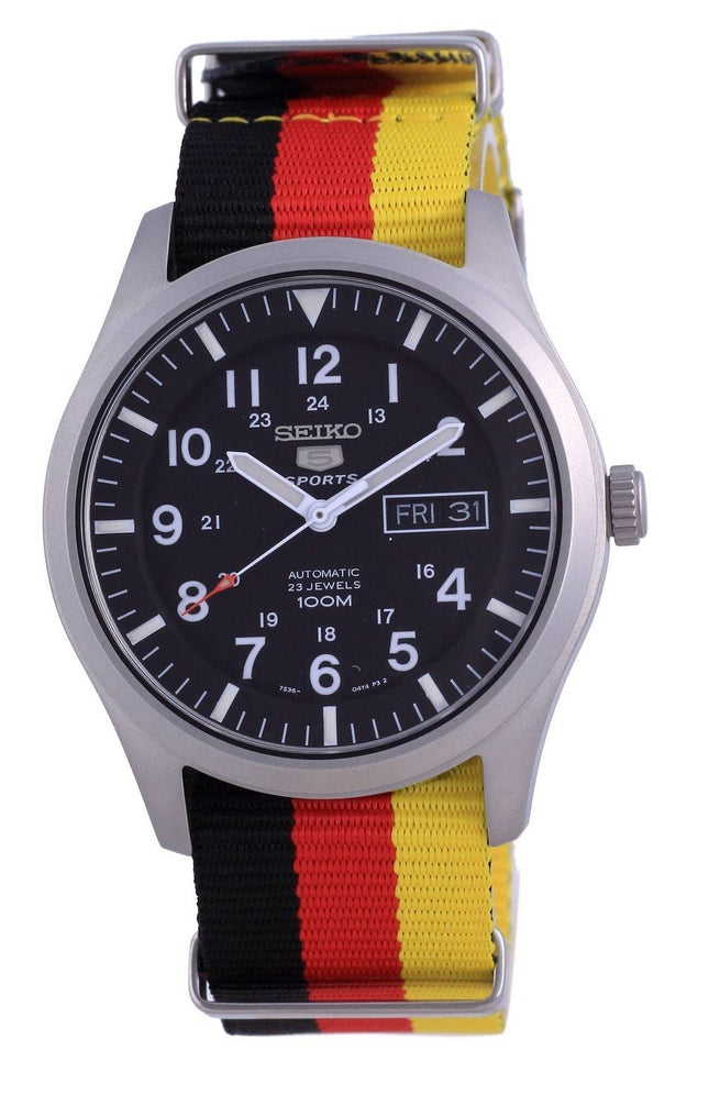 Seiko 5 Sports Automatic Polyester SNZG15K1-var-NATO26 100M Herreur