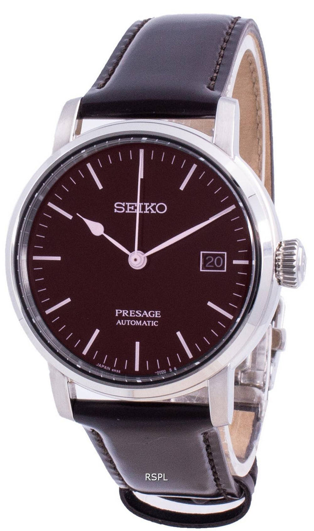 Seiko Presage Riki Watanabe automatisk brun emalje SPB115 SPB115J1 SPB115J Japan Made 100M Herreur