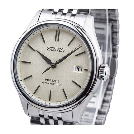 Seiko Presage Classic Shiro-iro rustfrit stål varm hvid skive automatisk SPB463J1 100M herreur