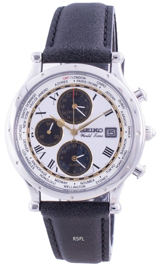 Seiko 30-års jubilæum Age of Discovery World Time SPL055P SPL055P1 SPL055P Quartz Chronograph Limited Edition Herreur