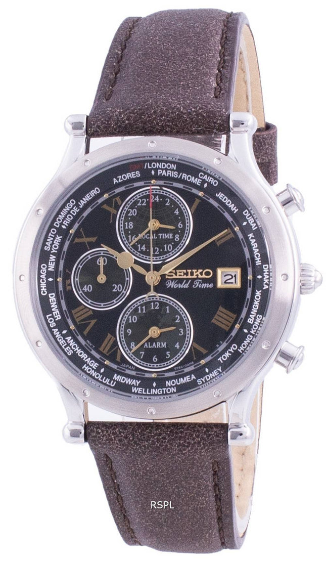 Seiko 30-års jubilæum Age of Discovery World Time SPL057P SPL057P1 SPL057P Quartz Chronograph Limited Edition Herreur