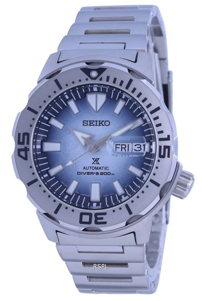 Seiko Prospex Save The Ocean Frost Monster Special Edition Automatic Diver&#39,s SRPG57 SRPG57J1 SRPG57J 200M herreur