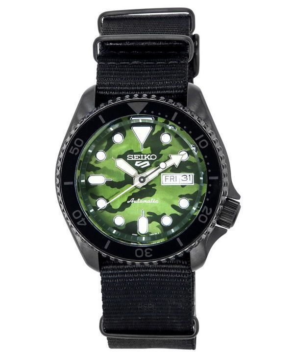 Seiko 5 Sports SKX Street Style Nylonrem Camouflage Skive Automatisk SRPJ37K1 100M herreur