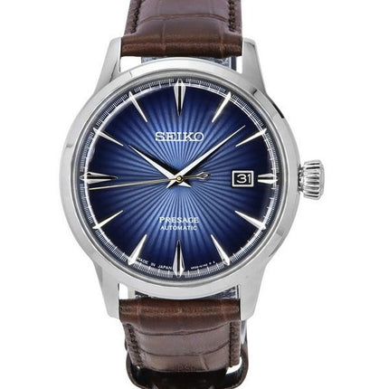 Seiko Presage Cocktail Time Kalvlæderrem Blue Dial Automatisk SRPK15J1 herreur