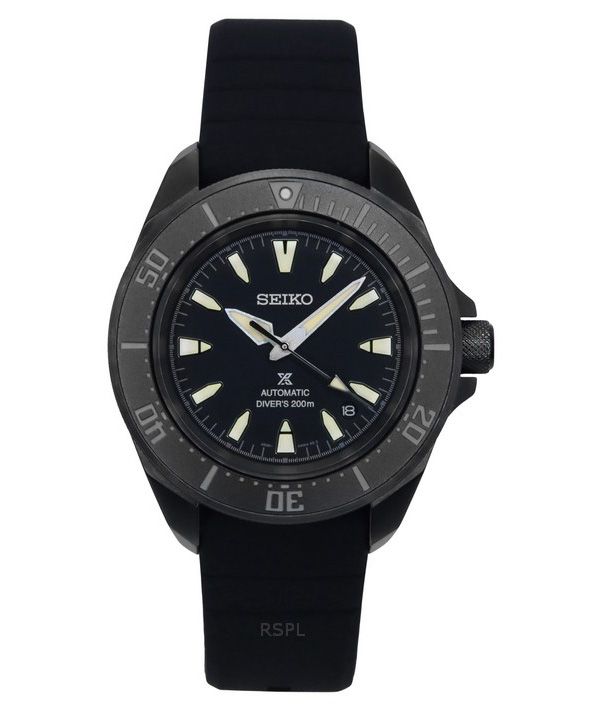 Seiko Prospex Sea Samurai Shog-urai Silikonerem Sort Urskive Automatisk dykker SRPL15K1 200M herreur