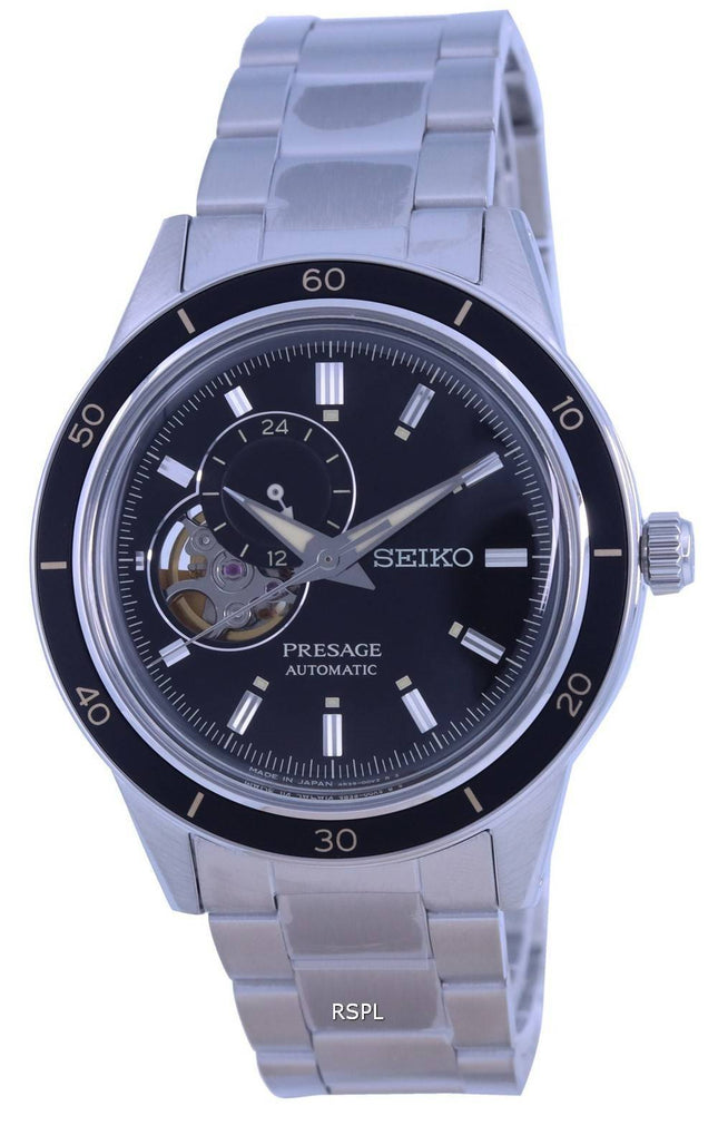 Seiko Presage Style 60&#39,er Open Heart Black Dial Automatisk SSA425 SSA425J1 SSA425J herreur