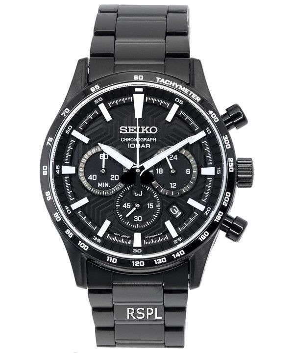 Seiko Urban Sports Chronograph Black Dial Quartz SSB415 SSB415P1 SSB415P 100M herreur