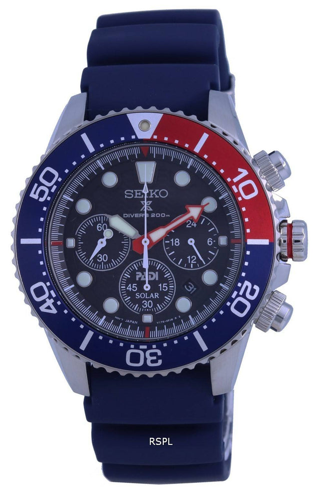 Seiko Prospex Padi Special Edition Chronograph Solar Diver&#39,s SSC785 SSC785P1 SSC785P 200M Herreur