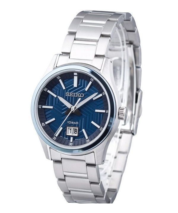 Seiko Sports Stainless Steel Blue Dial Quartz SUR559P1 100M herreur