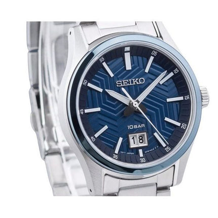 Seiko Sports Stainless Steel Blue Dial Quartz SUR559P1 100M herreur