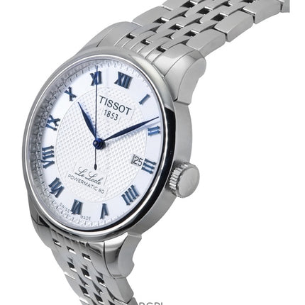 Tissot Le Locle Powermatic 80 20-års jubilæumsur i rustfrit stål, sølv, automatisk T006.407.11.033.03 Herreur