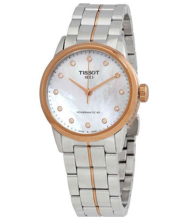 Tissot Luxury Lady Powermatic 80 Diamond Accents Automatic T086.207.22.116.00 T0862072211600 Dameur