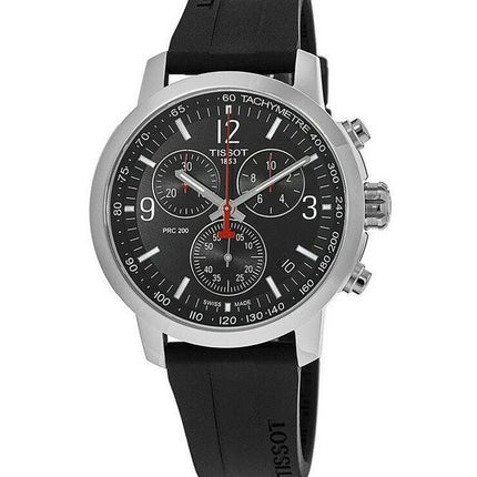 Tissot PRC 200 T-Sport Chronograph Black Dial Quartz Diver&#39,s T114.417.17.057.00 200M herreur