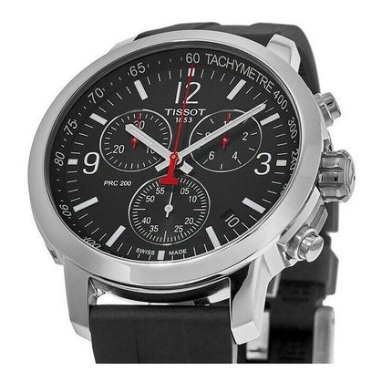 Tissot PRC 200 T-Sport Chronograph Black Dial Quartz Diver&#39,s T114.417.17.057.00 200M herreur