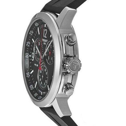 Tissot PRC 200 T-Sport Chronograph Black Dial Quartz Diver&#39,s T114.417.17.057.00 200M herreur