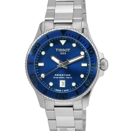 Tissot T-Sport Seastar 1000 Blue Dial Quartz Diver&#39,s T120.210.11.041.00 T1202101104100 300M unisex ur