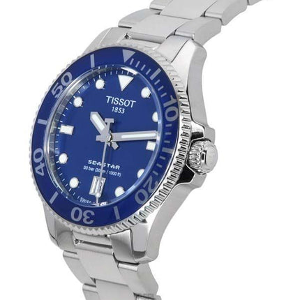 Tissot T-Sport Seastar 1000 Blue Dial Quartz Diver&#39,s T120.210.11.041.00 T1202101104100 300M unisex ur