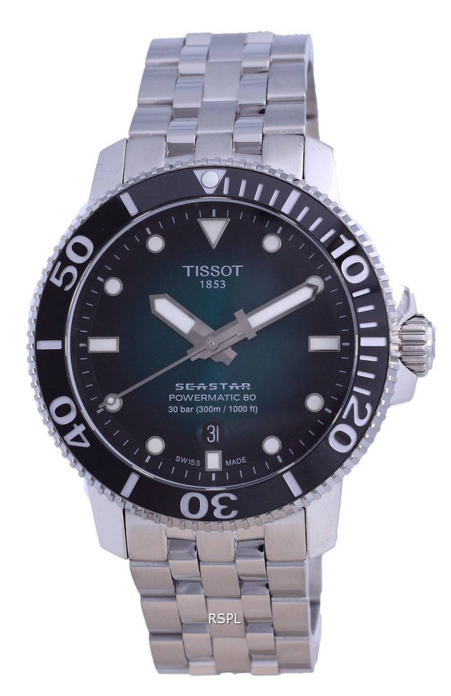 Tissot T-Sport Seastar 1000 Powermatic 80 Diver&#39,s Automatic T120.407.11.091.01 T1204071109101 300M Herreur