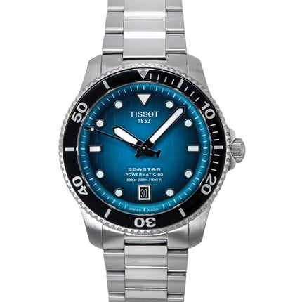 Tissot Seastar 1000 Powermatic 80 turkis urskive automatisk dykker T120.807.11.091.00 300M herreur