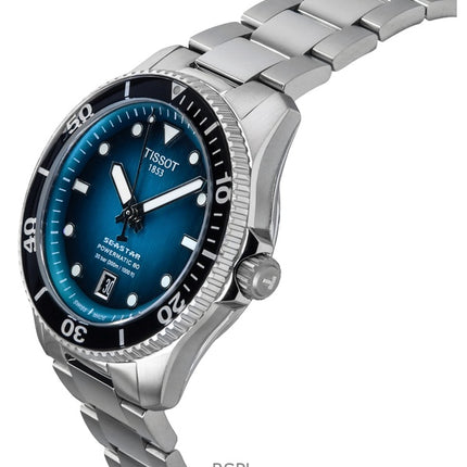 Tissot Seastar 1000 Powermatic 80 turkis urskive automatisk dykker T120.807.11.091.00 300M herreur