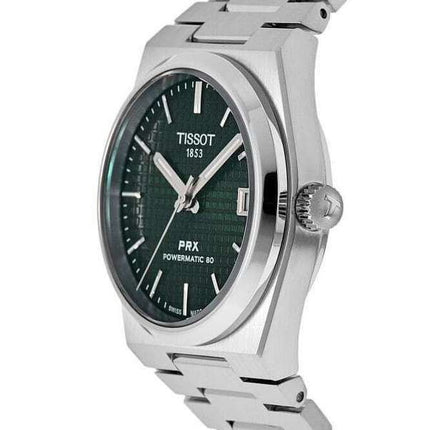 Tissot PRX T-Classic Powermatic 80 grøn urskive automatisk T137.207.11.091.00 100M unisex ur