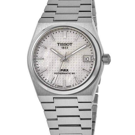 Tissot PRX T-Classic Powermatic 80 hvid perlemorskive automatisk T137.207.11.111.00 100M unisex ur