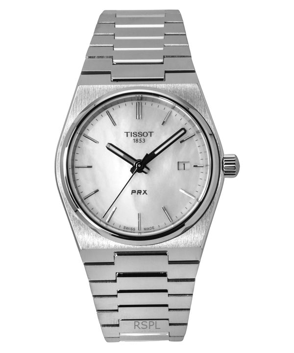 Tissot PRX Classic Contemporary rustfrit stål hvid perlemorskive Quartz T137.210.11.111.00 100M unisex ur