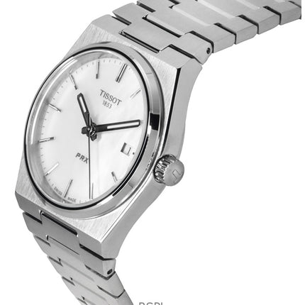 Tissot PRX Classic Contemporary rustfrit stål hvid perlemorskive Quartz T137.210.11.111.00 100M unisex ur