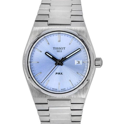 Tissot T-Classic PRX rustfrit stål lyseblå skive Quartz T137.210.11.351.00 100M unisex ur