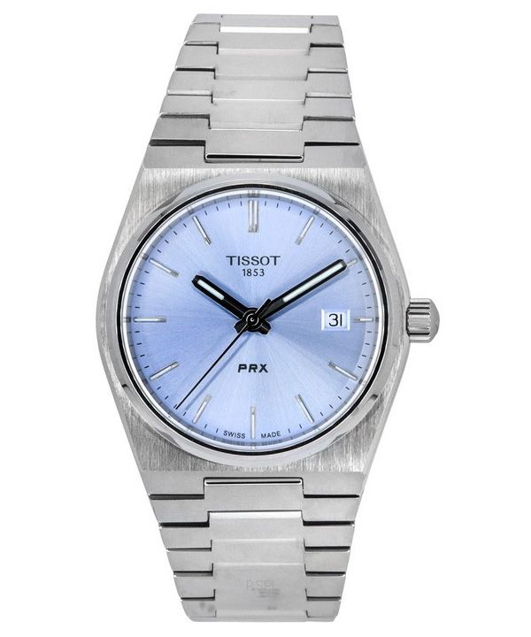 Tissot T-Classic PRX rustfrit stål lyseblå skive Quartz T137.210.11.351.00 100M unisex ur