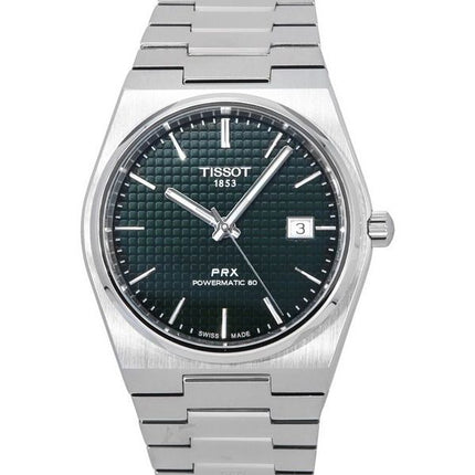 Tissot T-Classic PRX Powermatic 80 rustfrit stål grøn skive automatisk T137.407.11.091.00 100M herreur