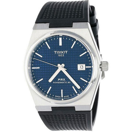 Tissot PRX T-Classic Powermatic 80 gummirem Blue Dial Automatisk T137.407.17.041.00 100M herreur